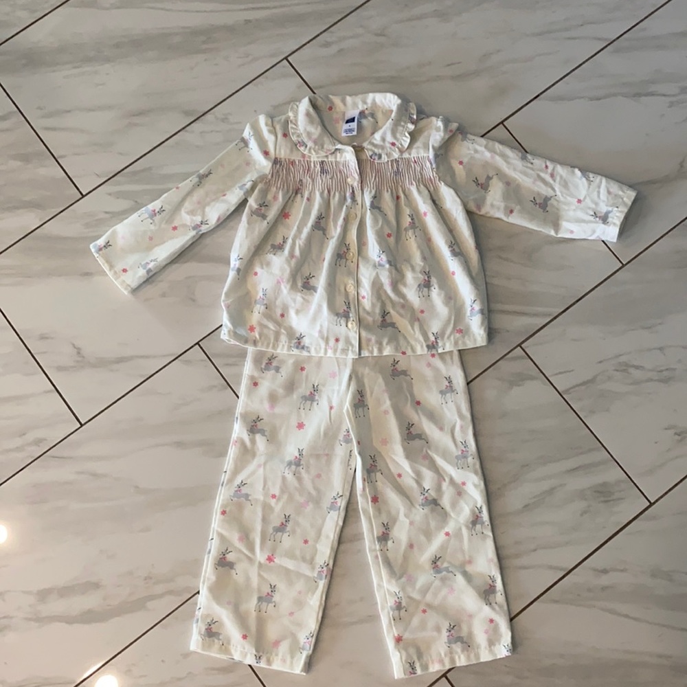 Janie and Jack Reindeer Pajamas
